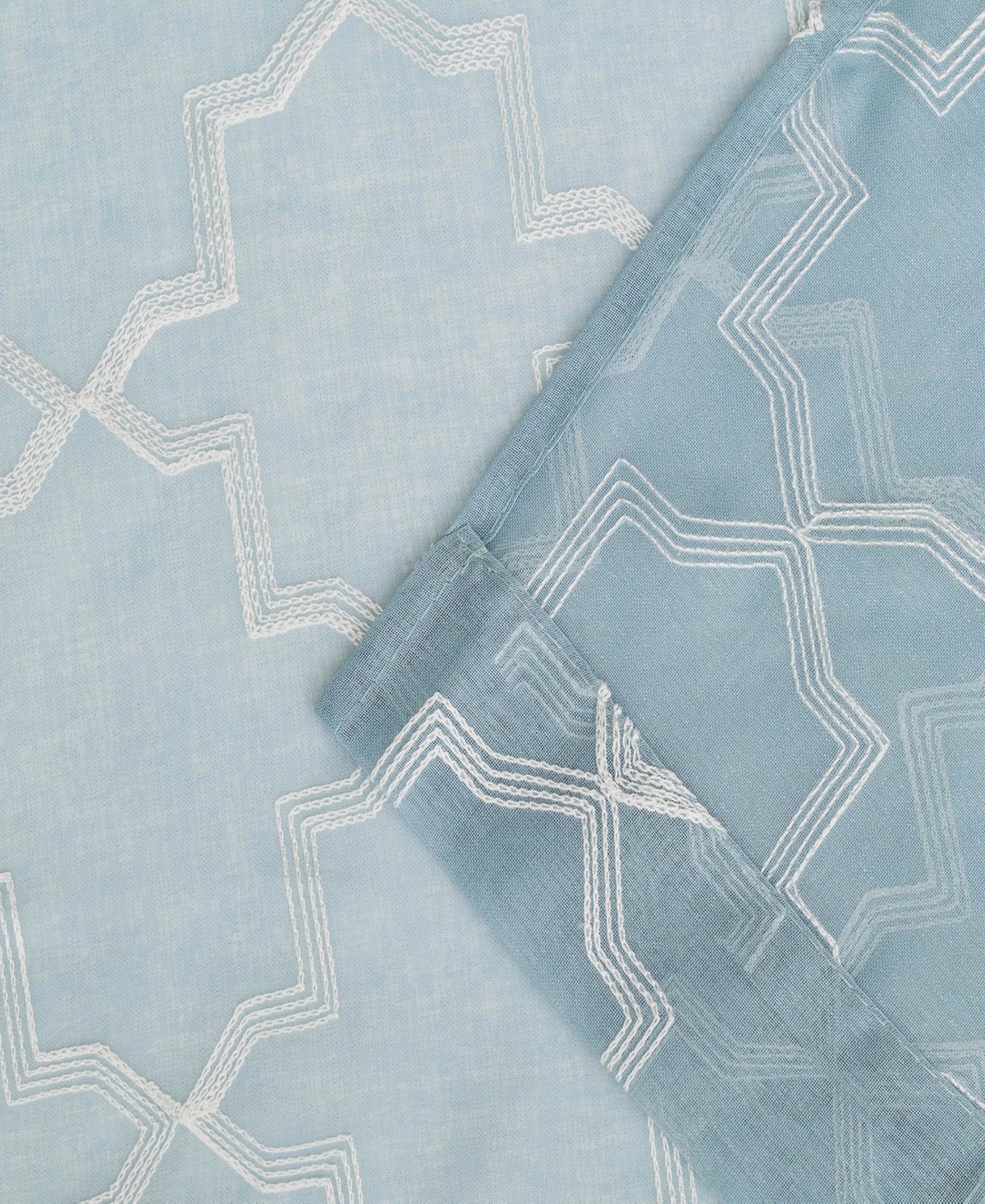 Superior Quatrefoil Modern Geometric Window Curtain Panel Set with Grommet Header, 52 X 108