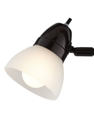 Modern Torchiere Floor Lamp 3-in-1 Design 70" Tall Tiger Bronze White Glass Shades for Living Room Reading Bedroom Office