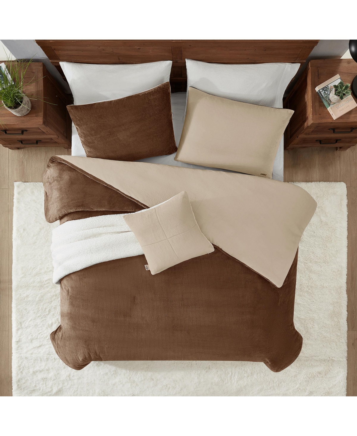 Ugg Brody Reversible 5-pc. Comforter Set, Full/queen In Brown