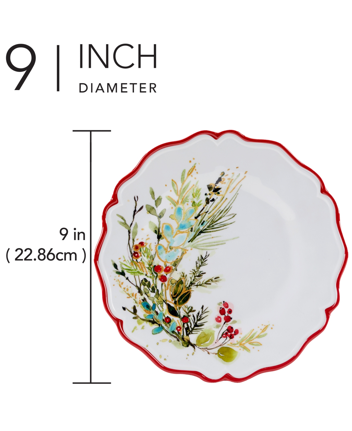 Certified International Christmas Gatherings Salad Plates, Set of 4