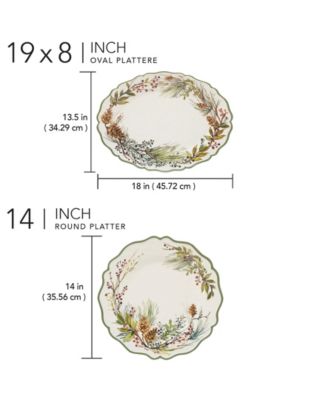 Winters Forest 2-Pc. Melamine Platter Set