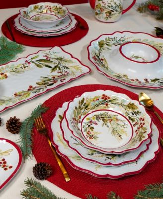 Christmas Gatherings 2-Pc. Melamine Appetizer Set
