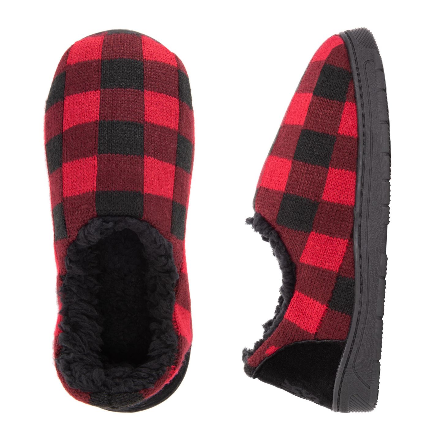 Мужские тапочки MUK LUKS John Slippers, цвет: Красный / Чёрный — фото 4