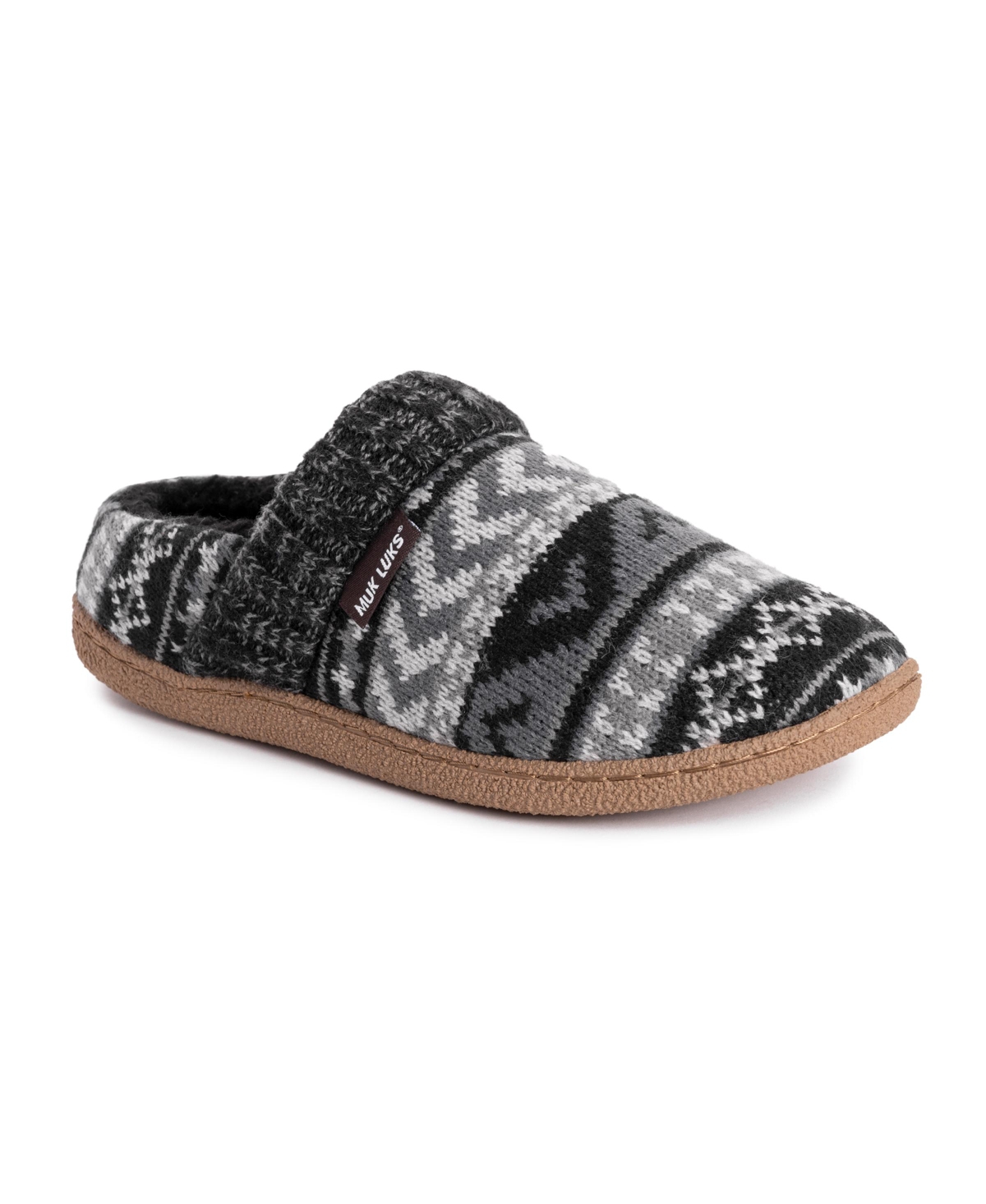 Men's Marcel Slipper, Ebony/Charcoal, L (12-13) - Dark grey heather