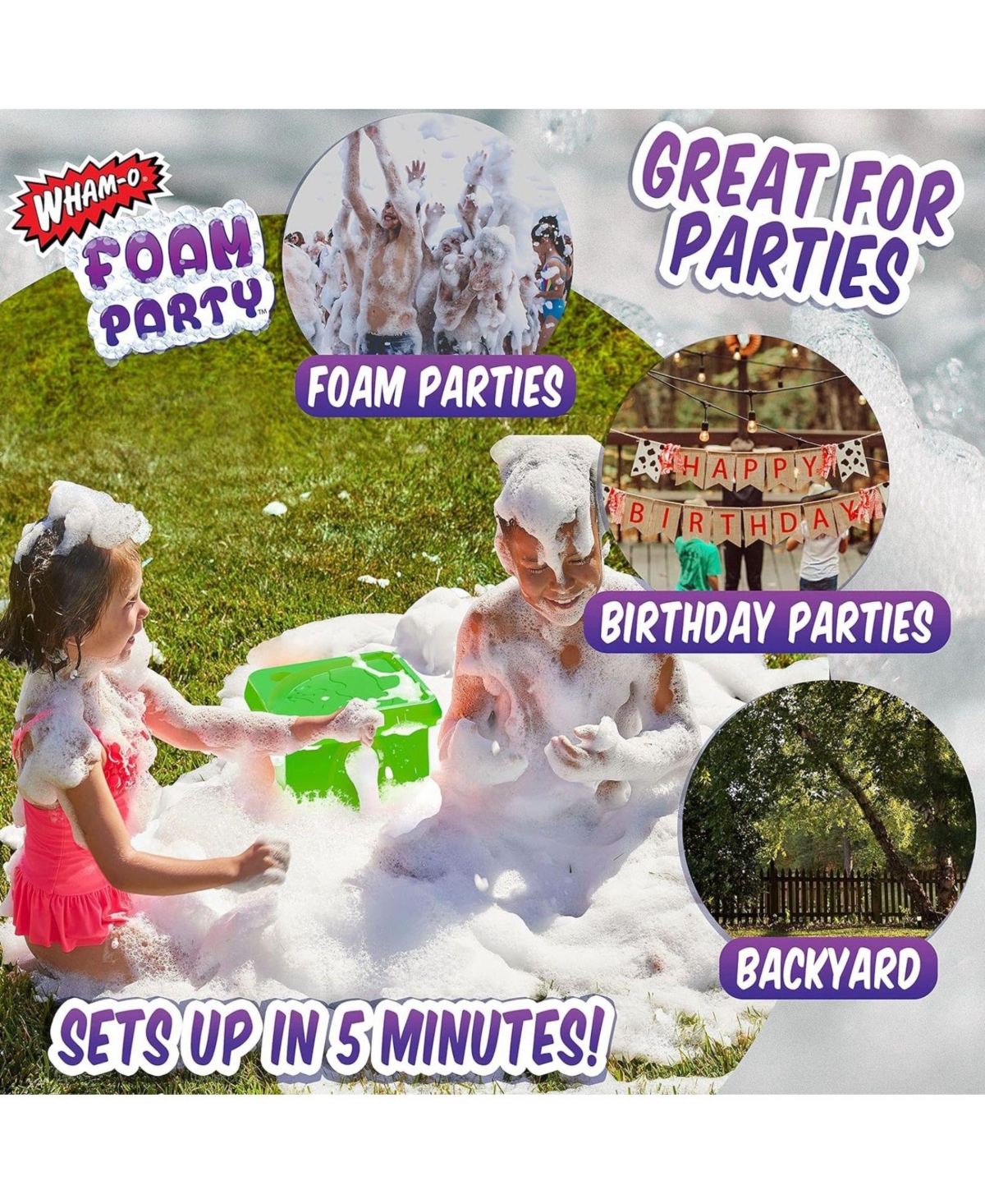 Foam Party Bucket Foam Maker for Kids Foam Parties