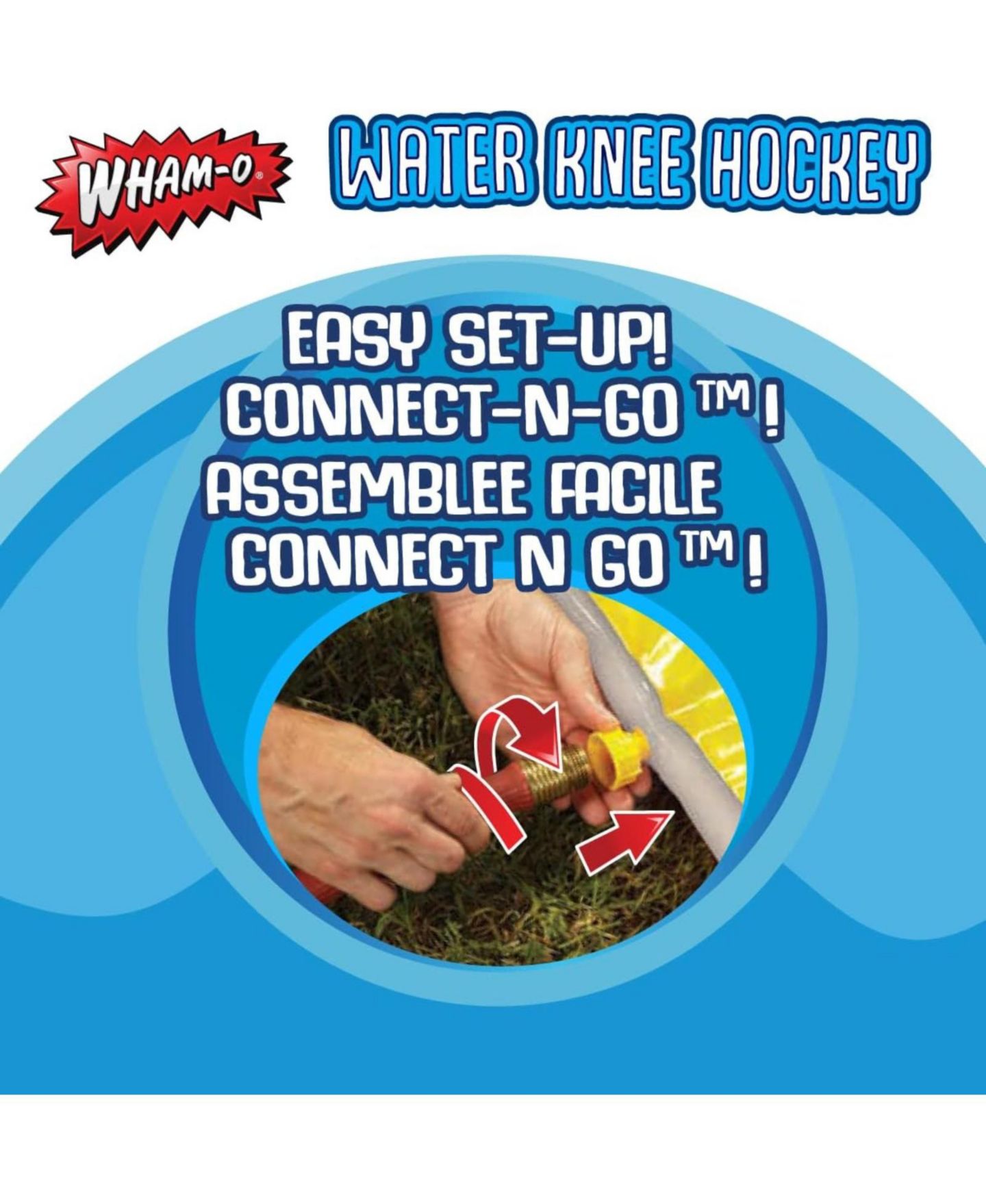 Детские игрушки Wham-o Slip N Slide Water Knee Hockey Goals Set for Lawn Backyard, цвет: Белый — фото 4