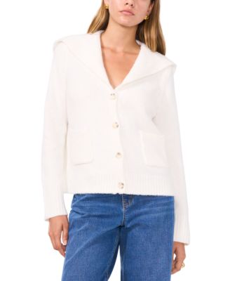 Women's V-Neck Collared Cardigan