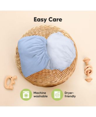 2-Pack Mini Crib Sheets, Pack and Play Sheets Fitted, Pack N Play Sheets, Organic Fitted Crib Sheet Cover