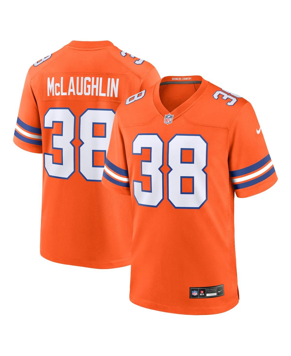 Nike Men's Jaleel McLaughlDenver Broncos Mile High Collection 1977 Throwback Player Game Jersey - Orange