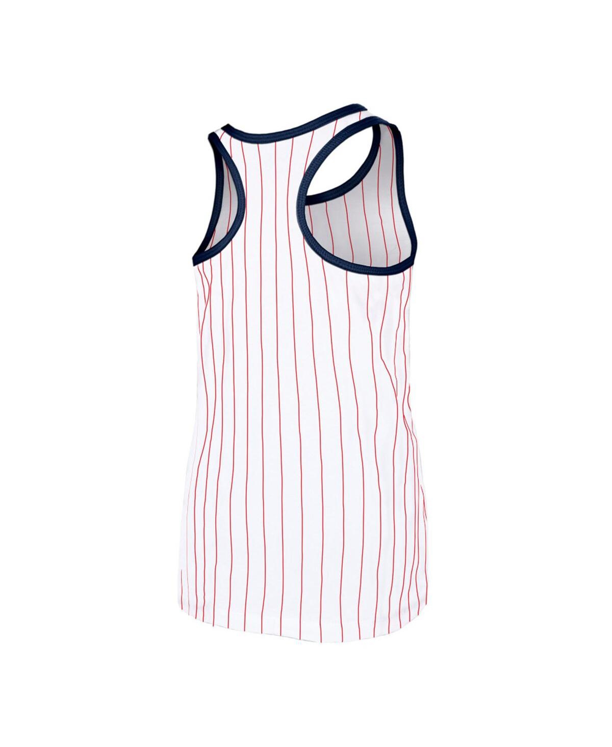 NEW ERA BIG GIRLS WHITE ST. LOUIS CARDINALS PINSTRIPE TANK TOP 