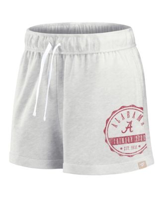 Women's Oatmeal Alabama Crimson Tide Win Badge Shorts