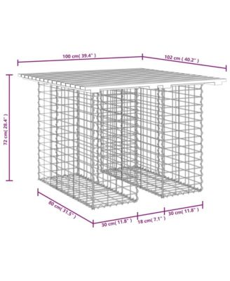 Garden Bench Natural wood, Galvanized steel