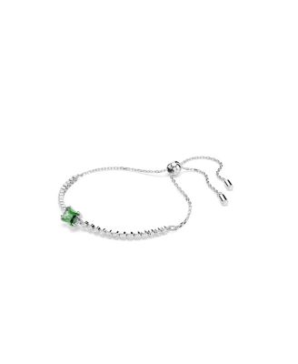 Matrix Tennis Mixed Cuts, Green, Rhodium Plated Bracelet