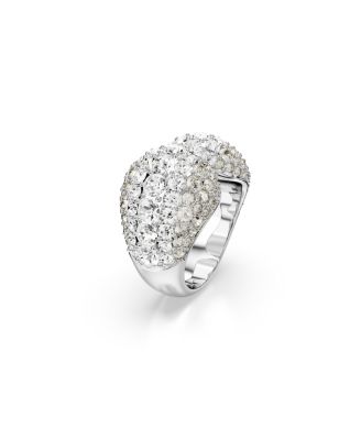 Swarovski Sublima Round Cut, White, Rhodium Plated Cocktail