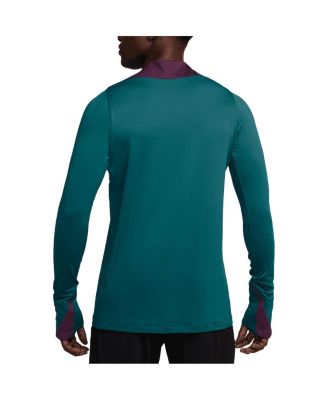 Men's Teal Paris Saint-Germain 2024/25 Strike Drill Performance Quarter-Zip Long Sleeve Top