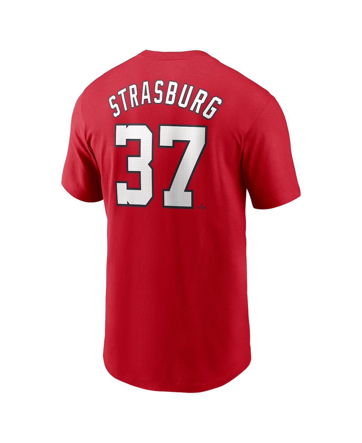 Nike Men's Stephen StrasburgWashington Nationals Fuse Name Number T-Shirt - Red
