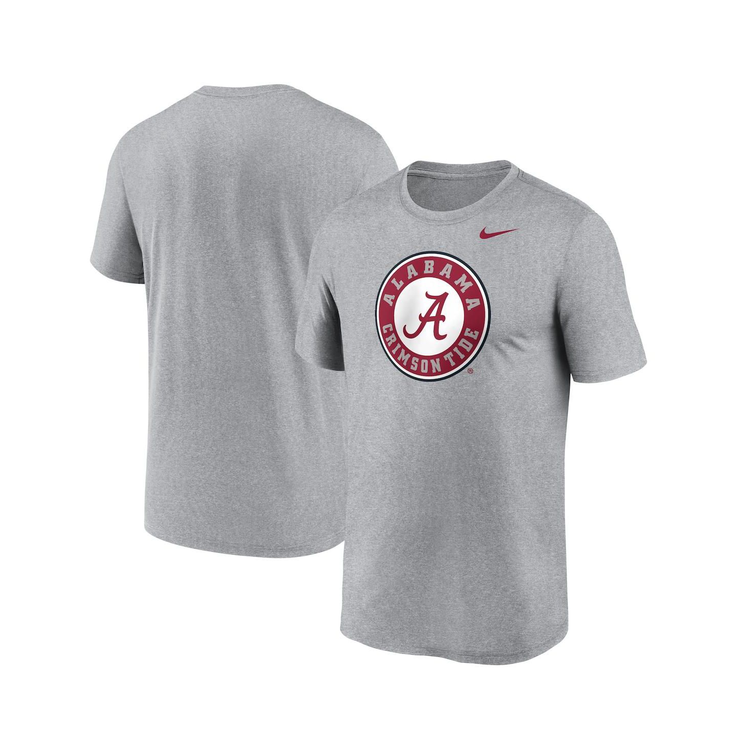 Мужская футболка Nike Heather Gray Alabama Crimson Tide Primetime Legend Alternate Logo — фото 1