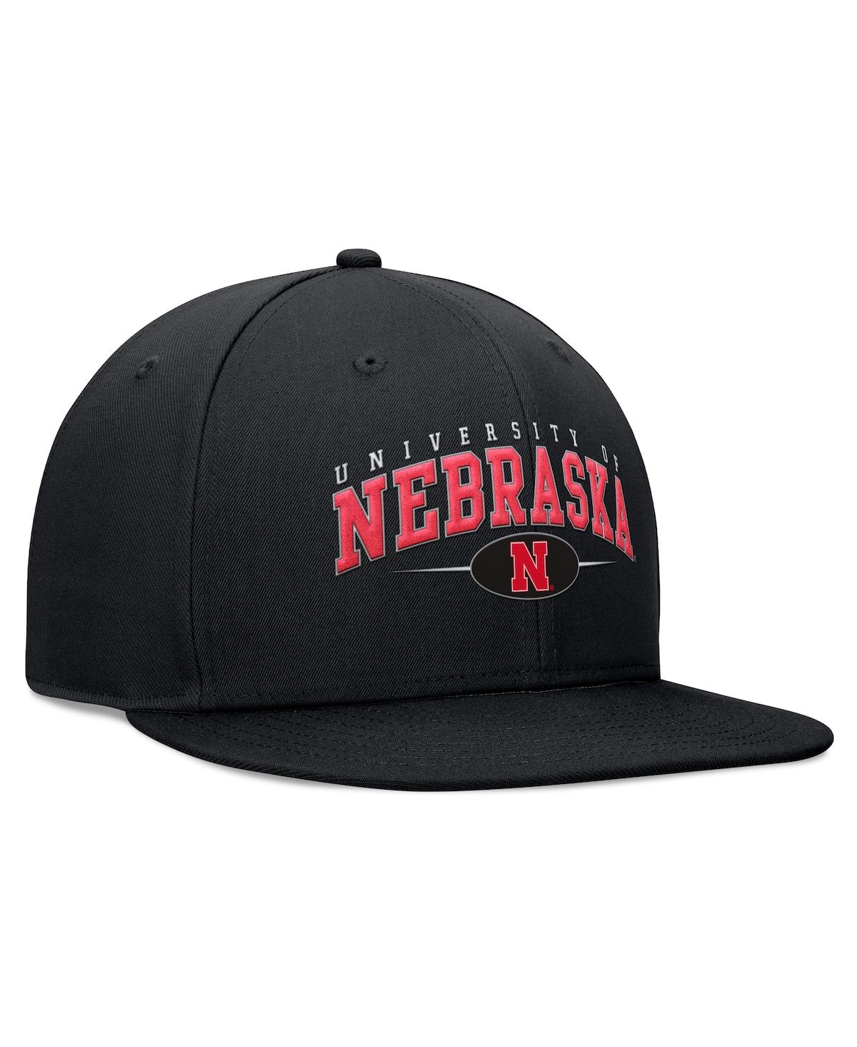 Top of the World Men'sNebraska Huskers Bullpen Snapback Hat - Black