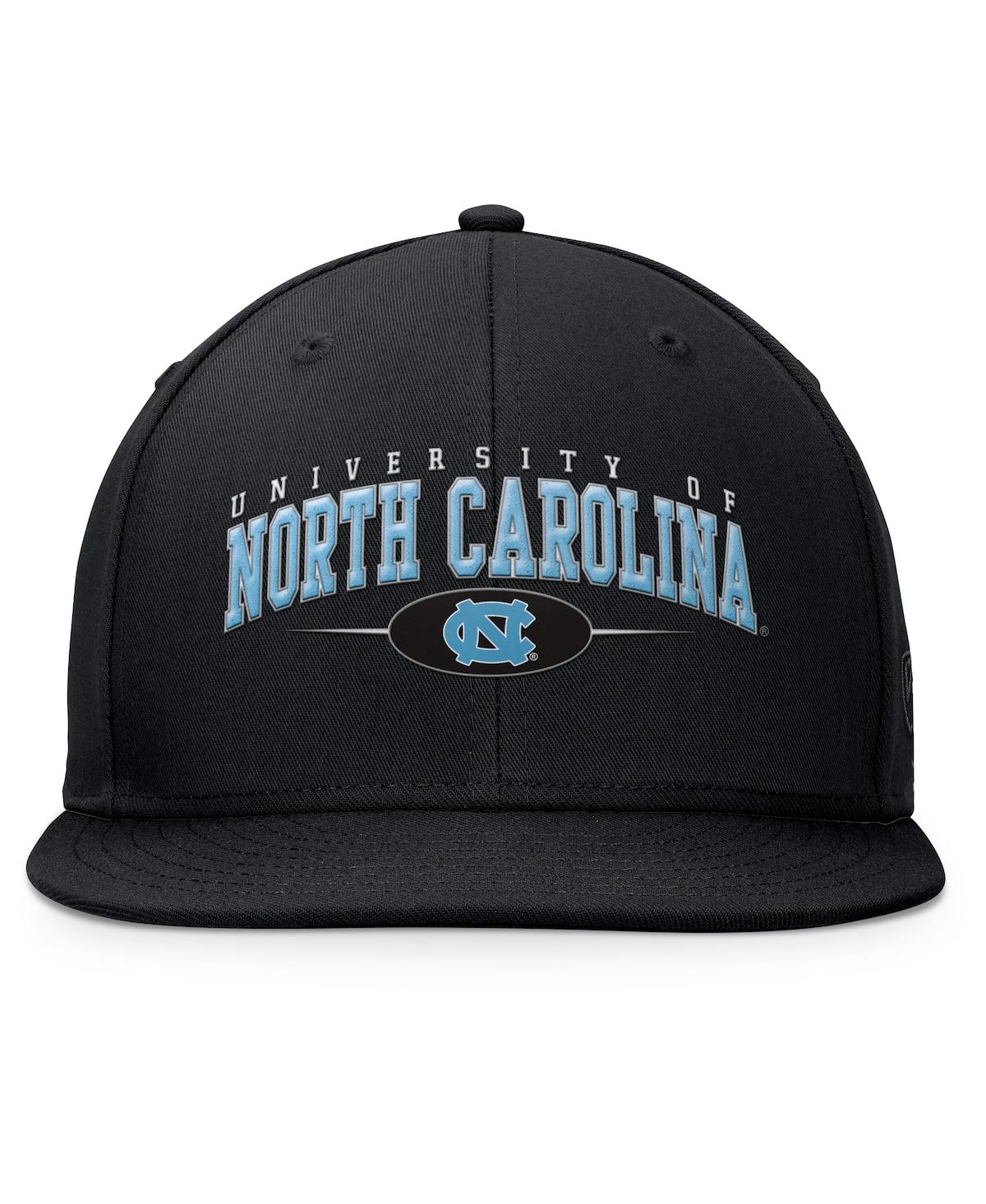 Top Of The World Men's Black North Carolina Tar Heels Bullpen Snapback Hat In Black
