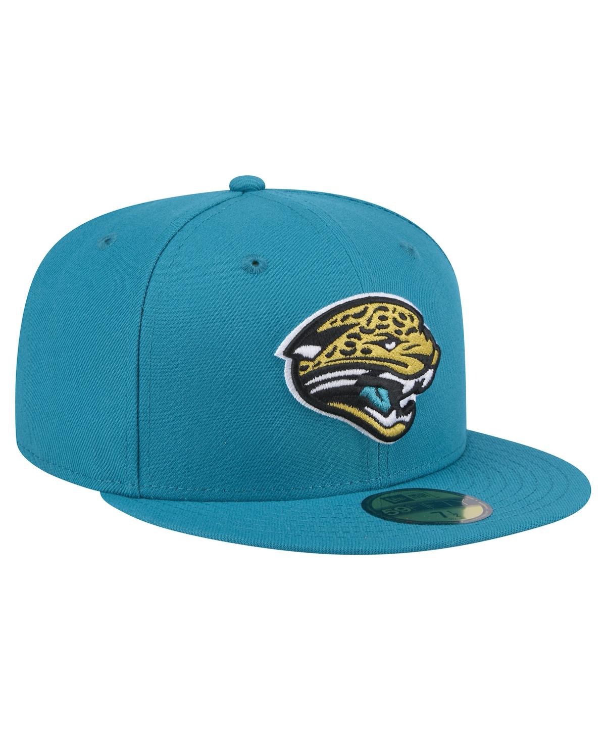 New Era Men'sJacksonville Jaguars Throwback Logo Omaha 59FIFTY Fitted Hat - Teal