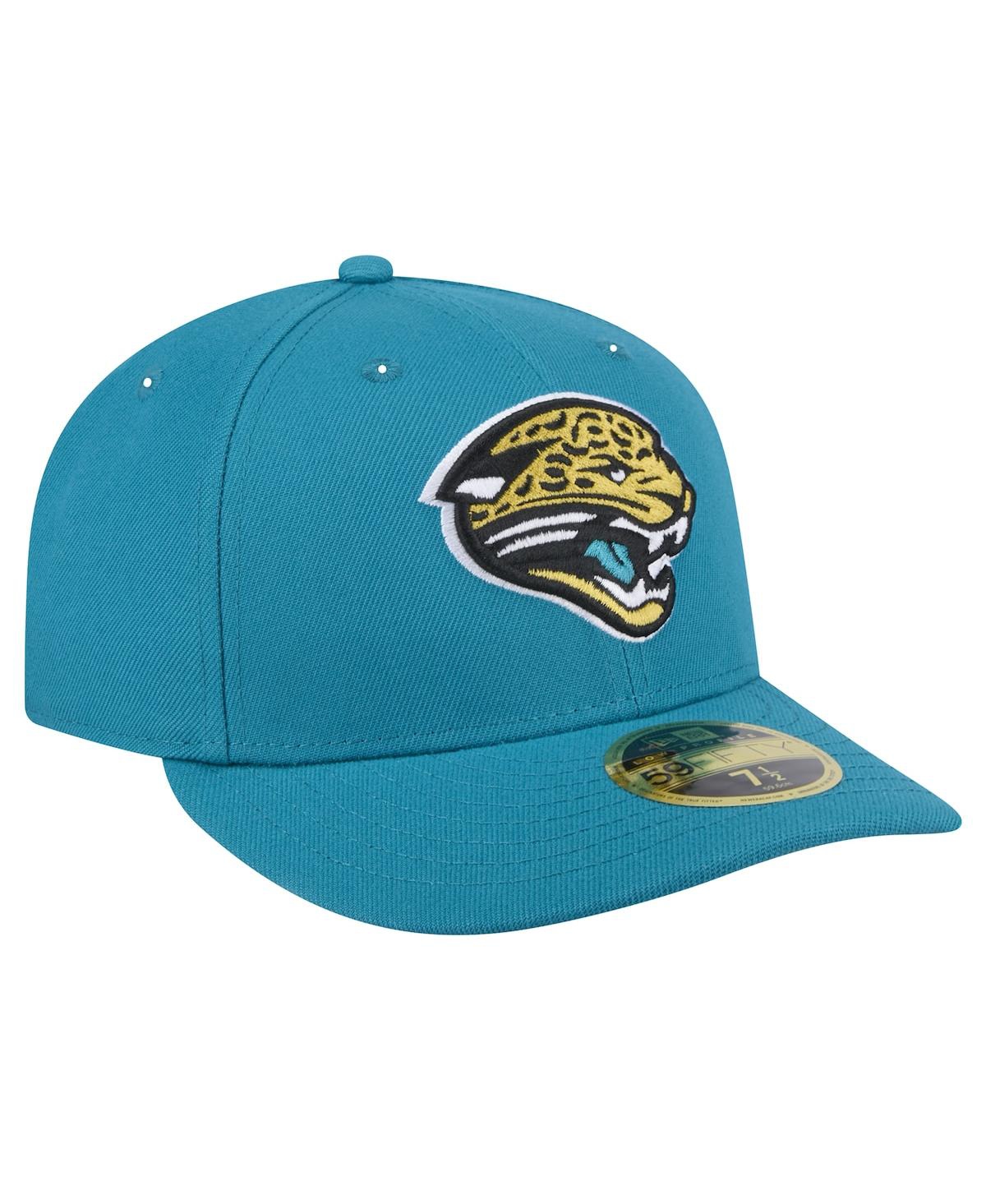 New Era Men'sJacksonville Jaguars Throwback Logo Omaha Low Profile 59FIFTY Fitted Hat - Teal