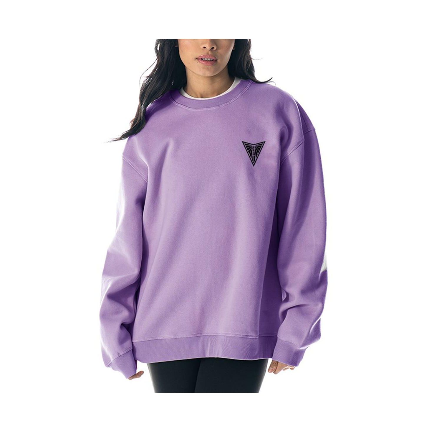 Женская толстовка The Wild Collective Violet Golden State Valkyries Dye Fleece Pullover Crew — фото 1