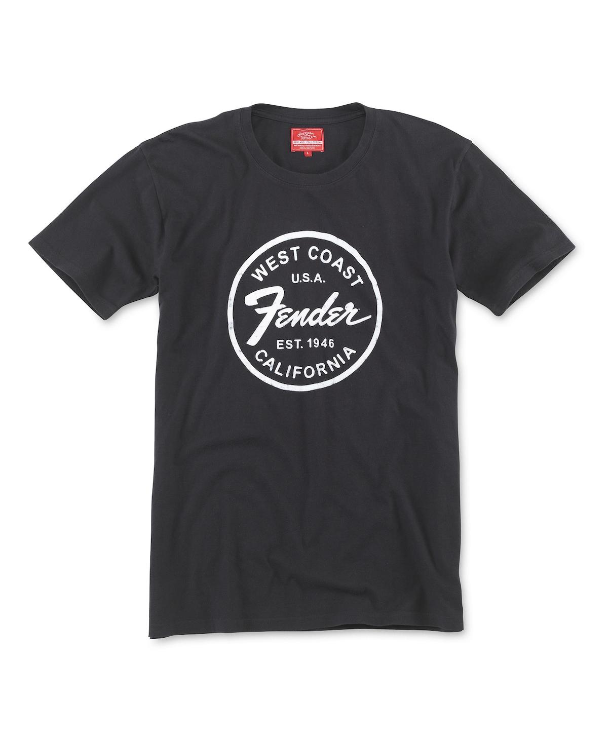 AMERICAN NEEDLE MEN'S AND WOMEN'S BLACK FENDER LOGO T-SHIRT 