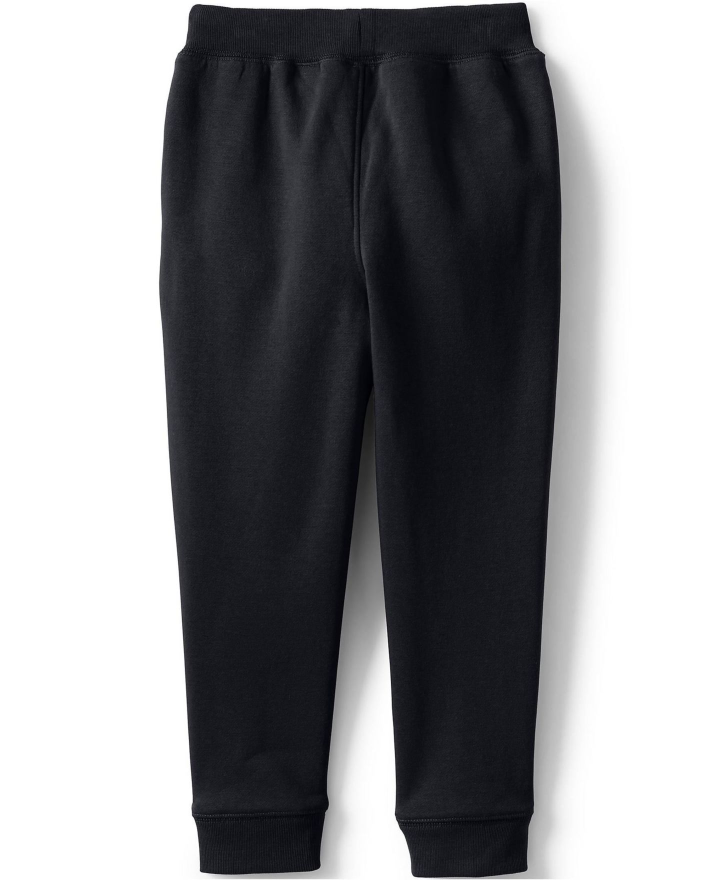 Брюки Lands' End Jogger Sweatpants для девочек, цвет: Чёрный — фото 2