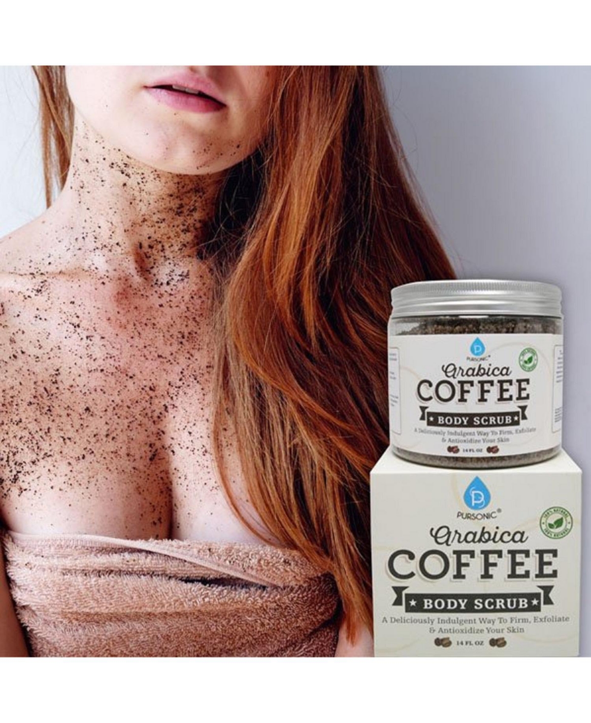 Pursonic 100% Natural Arabica Coffee Body Scrub