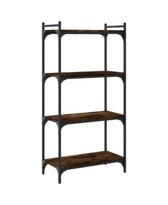 Bookcase 4-Tier Smoked Oak 23.6"x11.8"x47.2" Engineered Wood