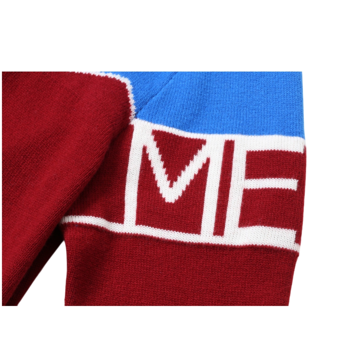 Bellemere New York Men's Bellemere Merino Super Fine Mountain Print sweater -blue