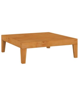 Patio Table 27"x27"x9.4" Solid Acacia Wood