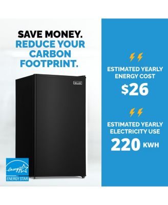 3.3 Cu. Ft. Compact Mini Refrigerator with Freezer, Can Dispenser