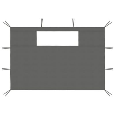 Gazebo Sidewalls with Windows 2 pcs Anthracite
