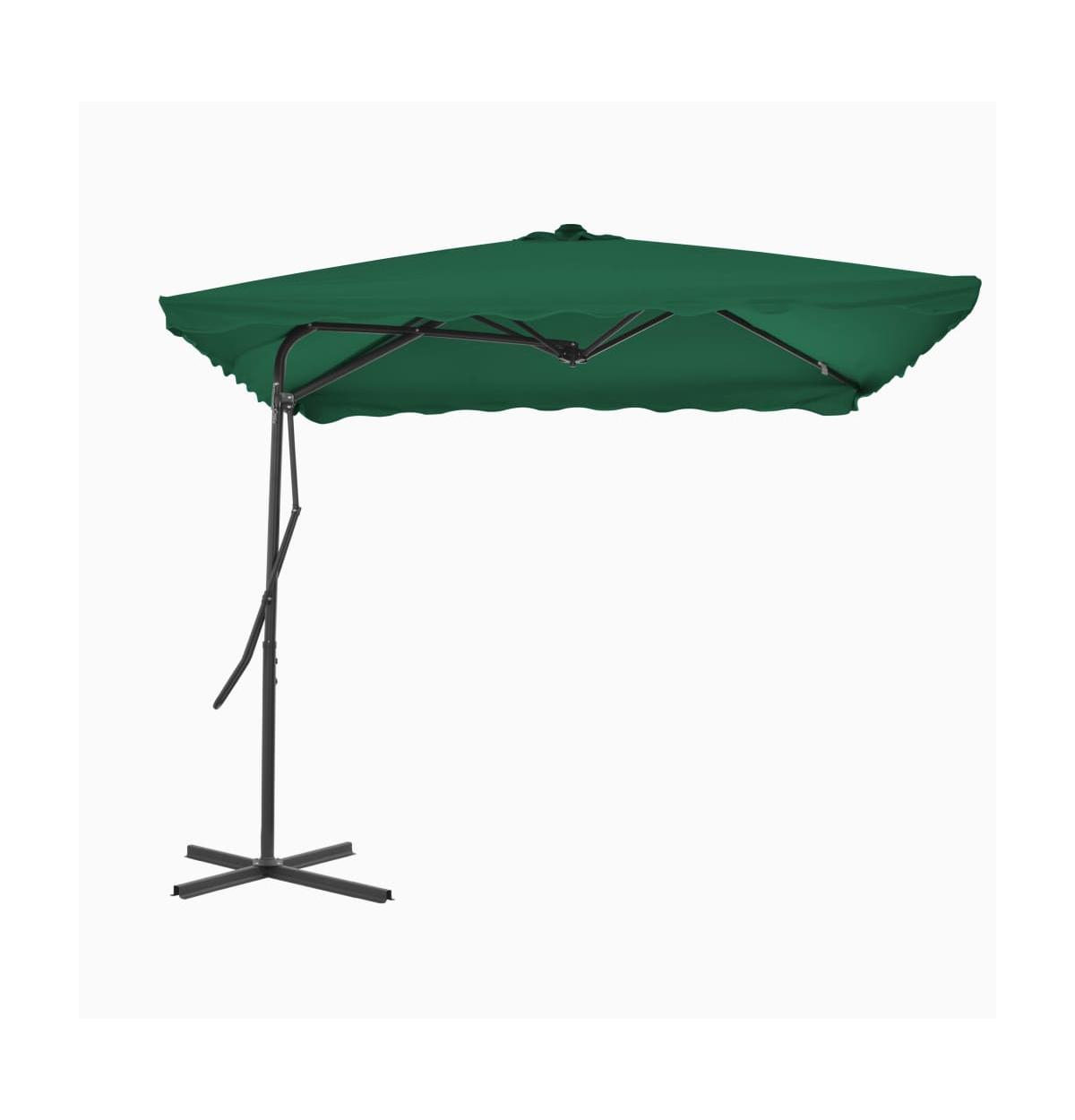 Garden Parasol with Steel Pole 98.4"x98.4" Green - Light green
