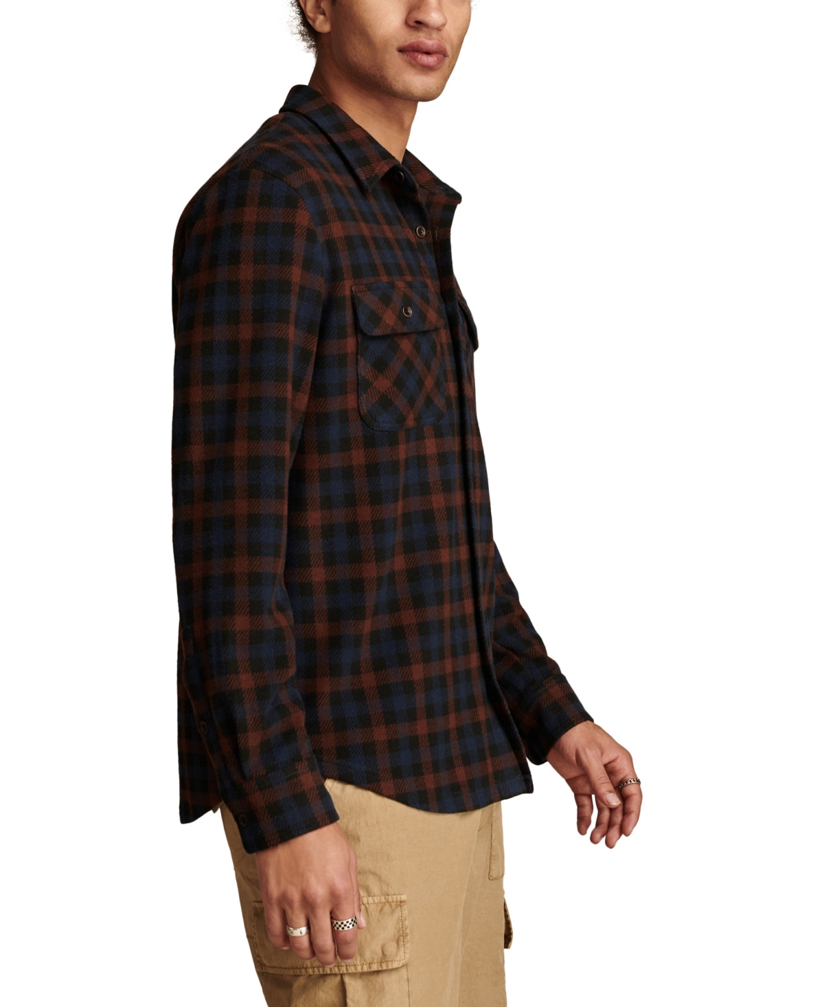 LUCKY BRAND MEN'S BRUSHED JERSEY SHIRT 