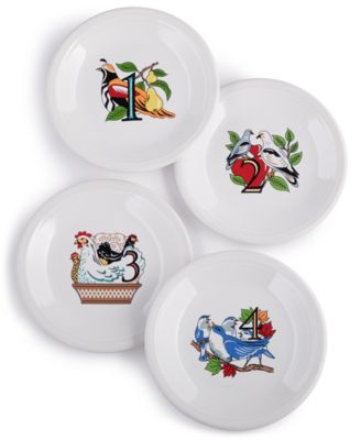 Fiesta - Twelve Days of Christmas Set of 4 Dessert Plates