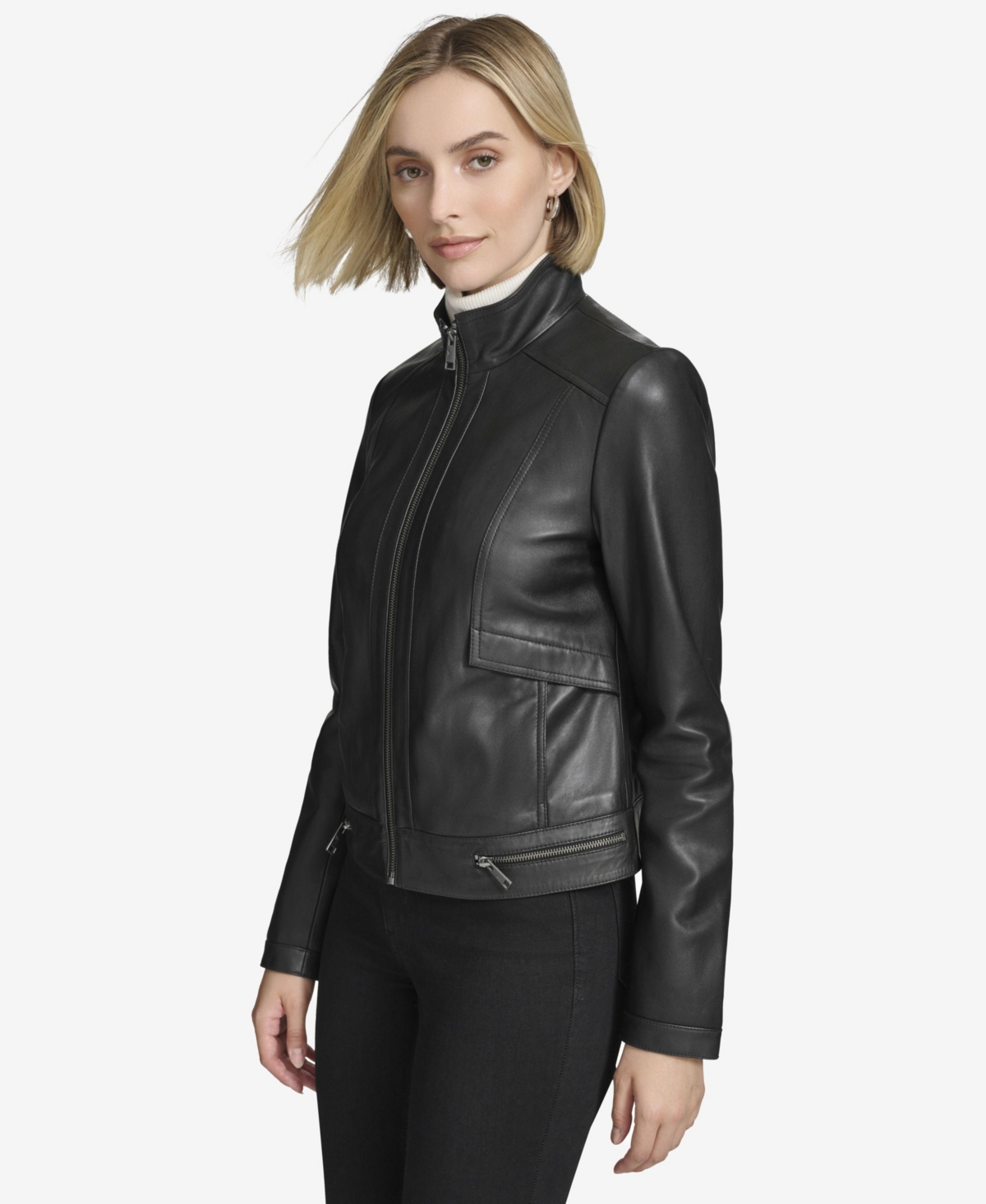 Andrew Marc Women's Rowan Leather Racer Jacket