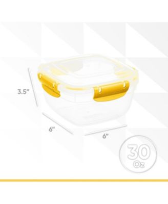 Airtight Food Storage Container with Leakproof Lid, 30 Oz, Orange