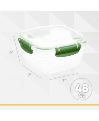 Airtight Food Storage Container with Leakproof Lid, 48 Oz, Orange