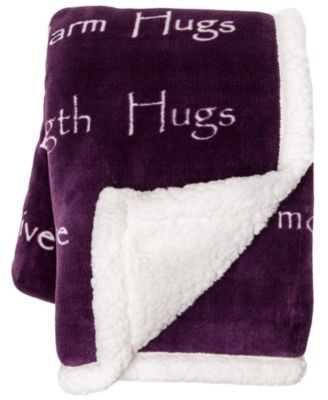 Premium Healing Warm Hugs Microfiber & Sherpa Gift Blanket, Twin