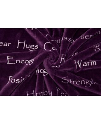 Premium Healing Warm Hugs Microfiber & Sherpa Gift Blanket, Twin