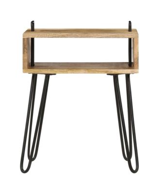Bedside Table Solid Mango Wood 15.7"x13.4"x18.5"