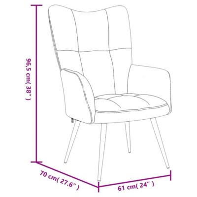 Relaxing Chair Black Velvet, Steel, Foam Ergonomic Relaxing Chair