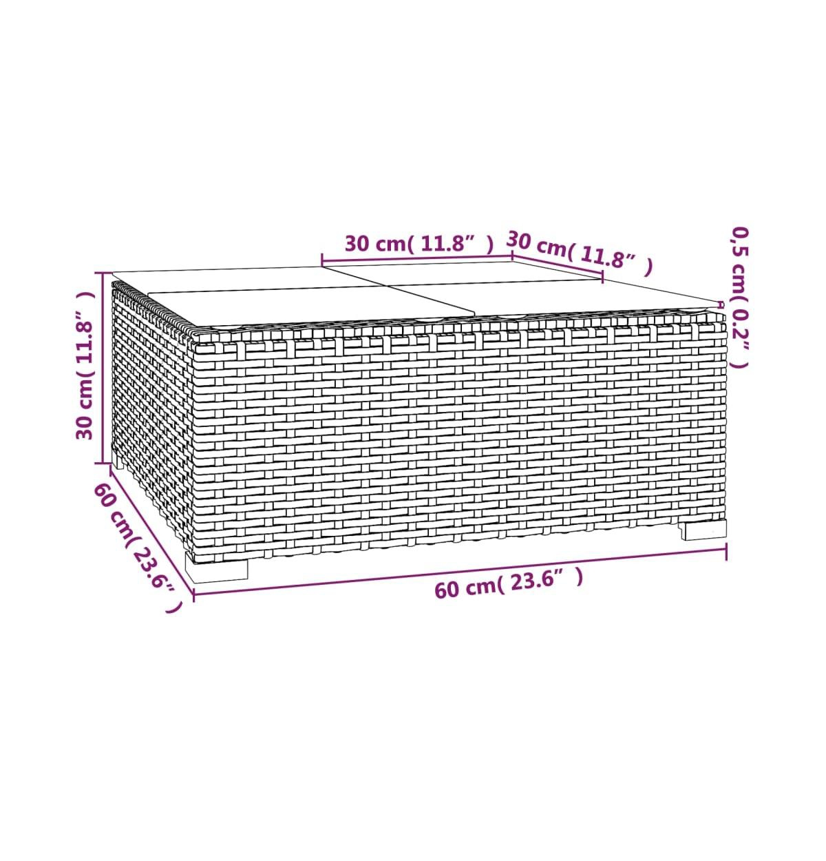 vidaXL Patio Coffee Table23.6
