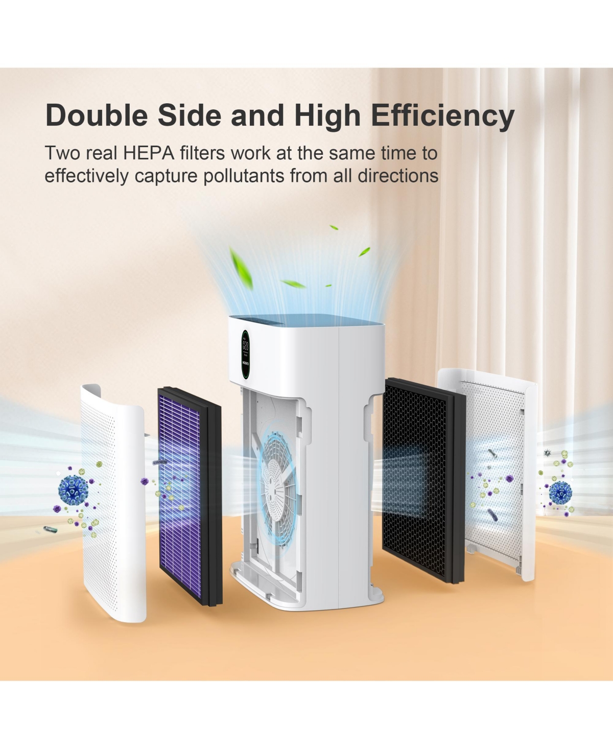 Morento HY4866 Genuine Air Purifier Replacement Filter for HY4866 Air Purifer, 2 Pack,Version - Multifunction