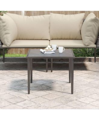 Patio Table Gray 18.9"x18.9"x14.6" Steel