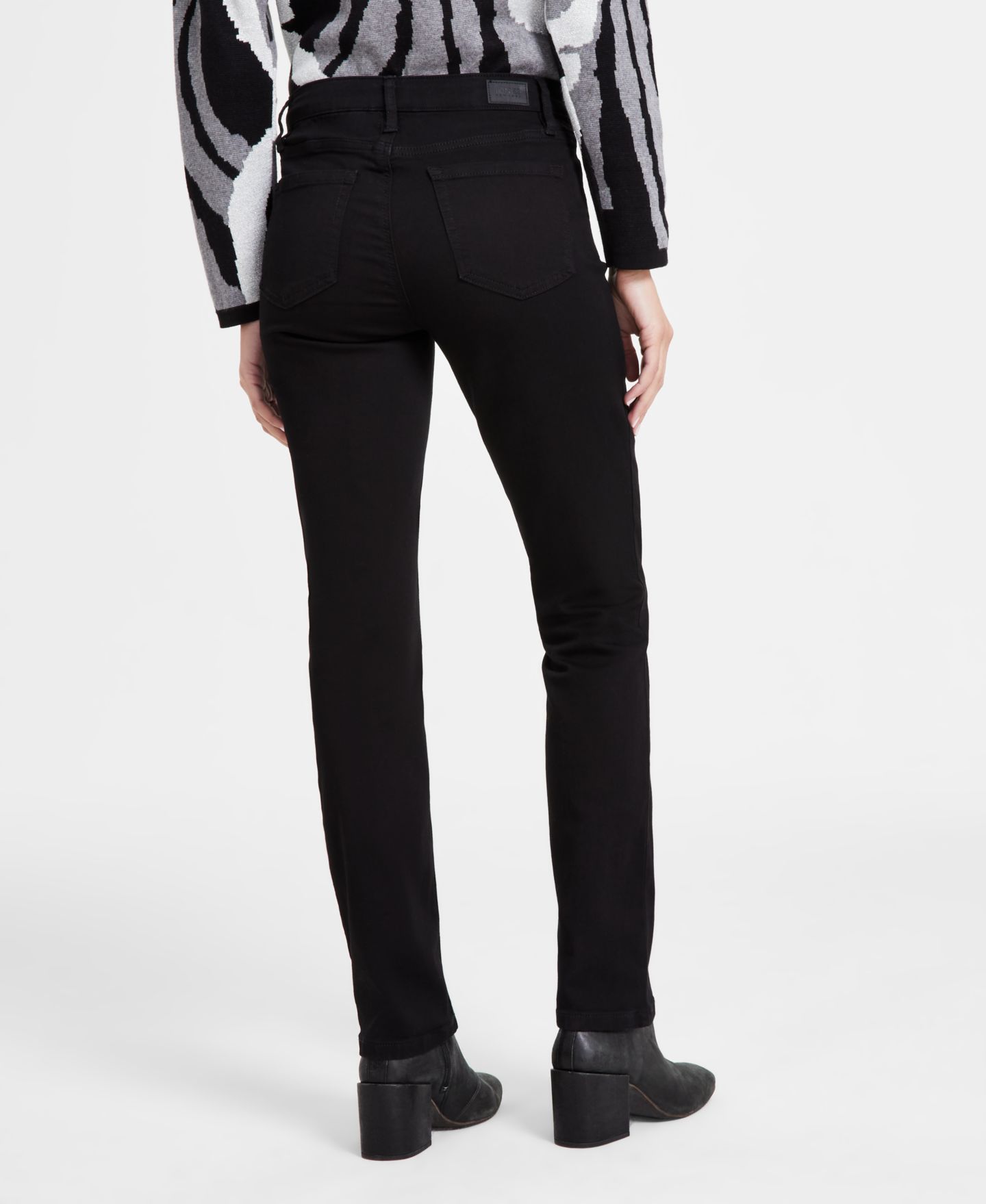 Женские джинсы Jones New York Petite Lexington Straight-Leg Denim, цвет: Оникс варёный — фото 2