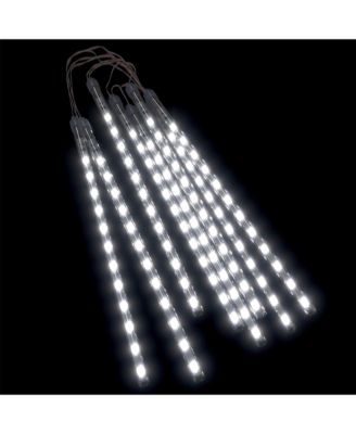 Meteor Lights 8 pcs 1 ft Cold White 192 LEDs Indoor Outdoor