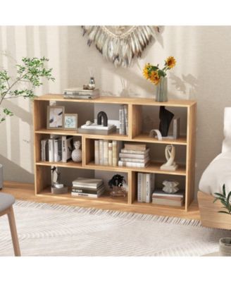 2-Piece Separable Bookshelf Floor Standing Corner Display Storage